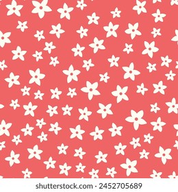 Lindo patrón floral en las flores. Textura de Vector sin costuras. Plantilla elegante para estampados de moda.