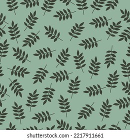 Cute floral pattern in the form of leaves. light green background. Seamless vector texture. An elegant template for fashionable prints.