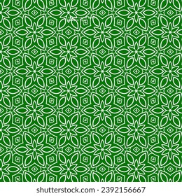 Cute floral pattern on a green background	
