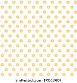 Joli motif floral sur fond blanc. Illustration vectorielle printanier à fleurs jaunes simples pour l'impression sur des textiles et du fond d'écran.