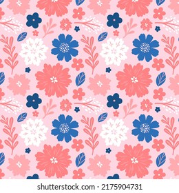 Patrón floral lindo. Diseño perfecto para carteles, tarjetas, textiles, páginas web.