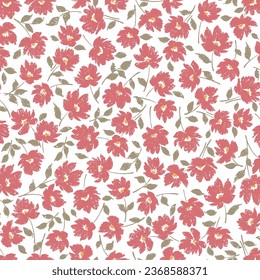 Patrón floral corto perfecto para el diseño textil,