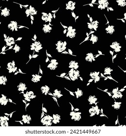 Patrón floral corto perfecto para el diseño textil,
