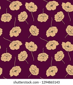 Cute Floral pattern Seamless flower Pattern on Pink