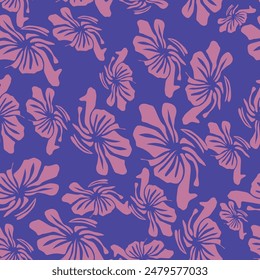 Cute floral pattern. Seamless vector texture. An elegant template for fashionable prints. Print with small white and lilac flowers .green background.