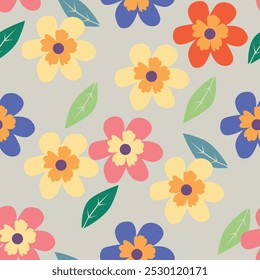 Cute floral pattern. Seamless vector texture. An elegant template for fashionable prints. Print with small white flowers and blue leaves. pink background.