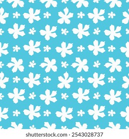 Cute floral pattern. Seamless vector texture. An elegant template for fashionable prints. Print with small white and lilac flowers