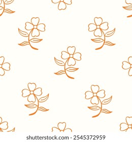 Cute floral pattern. Seamless vector texture. An elegant template for fashionable prints. Print with small white and lilac flowers