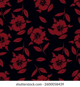 Cute floral pattern. Seamless vector texture. An elegant template for fashionable prints. Print with small white flowers and blue leaves. pink background