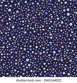 Cute floral pattern in the simple little flower. Seamless vector texture for fashion prints, wrapping, textile, paper, wallpaper. Trendy flowery background.
