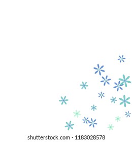 Cute Floral Pattern with Simple Small Flowers for Greeting Card or Poster. Naive Daisy Flowers in Primitive Style. Vector Background for Spring or Summer Design.
