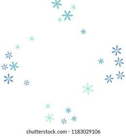 Cute Floral Pattern with Simple Small Flowers for Greeting Card or Poster. Naive Daisy Flowers in Primitive Style. Vector Background for Spring or Summer Design.
