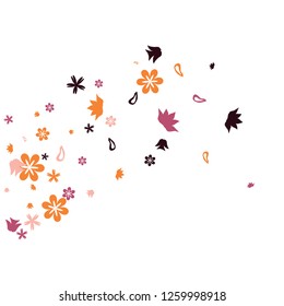 Cute Floral Pattern with Simple Small Flowers for Greeting Card or Poster. Naive Daisy Flowers in Primitive Style. Vector Background for Spring or Summer Design.
