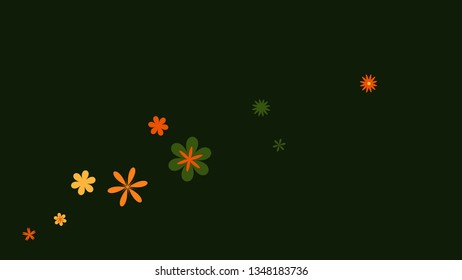 Cute Floral Pattern with Simple Small Flowers for Greeting Card or Poster. Naive Daisy Flowers in Primitive Style. Vector Background for Spring or Summer Design.
