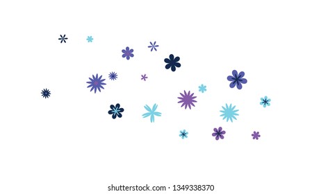 Cute Floral Pattern with Simple Small Flowers for Greeting Card or Poster. Naive Daisy Flowers in Primitive Style. Vector Background for Spring or Summer Design.
