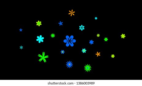 Cute Floral Pattern with Simple Small Flowers for Greeting Card or Poster. Naive Daisy Flowers in Primitive Style. Vector Background for Spring or Summer Design.
