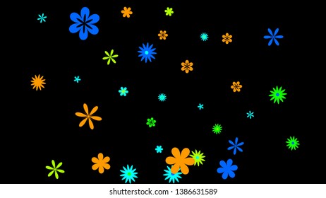 Cute Floral Pattern with Simple Small Flowers for Greeting Card or Poster. Naive Daisy Flowers in Primitive Style. Vector Background for Spring or Summer Design.
