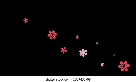 Cute Floral Pattern with Simple Small Flowers for Greeting Card or Poster. Naive Daisy Flowers in Primitive Style. Vector Background for Spring or Summer Design.
