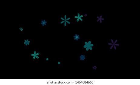 Cute Floral Pattern with Simple Small Flowers for Greeting Card or Poster. Naive Daisy Flowers in Primitive Style. Vector Background for Spring or Summer Design.
