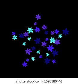 Cute Floral Pattern with Simple Small Flowers for Greeting Card or Poster. Naive Daisy Flowers in Primitive Style. Vector Background for Spring or Summer Design.
