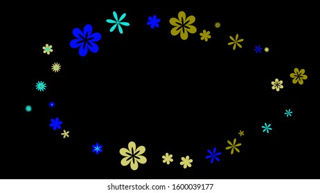 Cute Floral Pattern with Simple Small Flowers for Greeting Card or Poster. Naive Daisy Flowers in Primitive Style. Vector Background for Spring or Summer Design.
