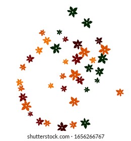 Cute Floral Pattern with Simple Small Flowers for Greeting Card or Poster. Naive Daisy Flowers in Primitive Style. Vector Background for Spring or Summer Design.
