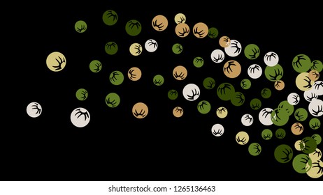 Cute Floral Pattern with Simple Stylized Berries for Greeting Card or Poster. Naive Daisy Berries in Primitive Style. Vector Background for Spring or Summer Design.