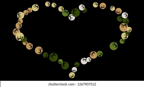 Cute Floral Pattern with Simple Stylized Berries for Greeting Card or Poster. Naive Daisy Berries in Primitive Style. Vector Background for Spring or Summer Design.