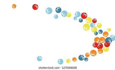 Cute Floral Pattern with Simple Stylized Berries for Greeting Card or Poster. Naive Daisy Berries in Primitive Style. Vector Background for Spring or Summer Design.
