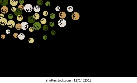 Cute Floral Pattern with Simple Stylized Berries for Greeting Card or Poster. Naive Daisy Berries in Primitive Style. Vector Background for Spring or Summer Design.
