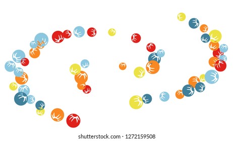 Cute Floral Pattern with Simple Stylized Berries for Greeting Card or Poster. Naive Daisy Berries in Primitive Style. Vector Background for Spring or Summer Design.
