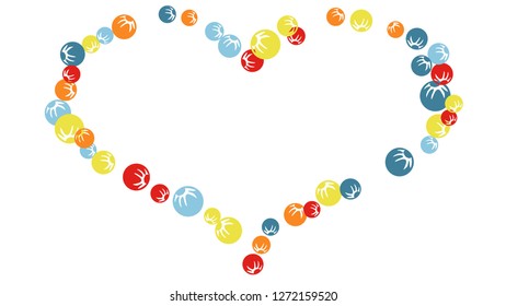 Cute Floral Pattern with Simple Stylized Berries for Greeting Card or Poster. Naive Daisy Berries in Primitive Style. Vector Background for Spring or Summer Design.
