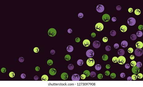 Cute Floral Pattern with Simple Stylized Berries for Greeting Card or Poster. Naive Daisy Berries in Primitive Style. Vector Background for Spring or Summer Design.
