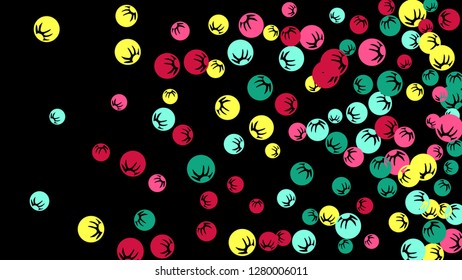 Cute Floral Pattern with Simple Stylized Berries for Greeting Card or Poster. Naive Daisy Berries in Primitive Style. Vector Background for Spring or Summer Design.
