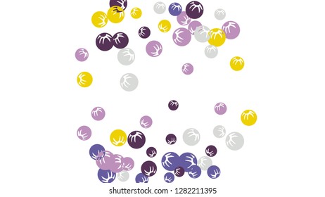 Cute Floral Pattern with Simple Stylized Berries for Greeting Card or Poster. Naive Daisy Berries in Primitive Style. Vector Background for Spring or Summer Design.
