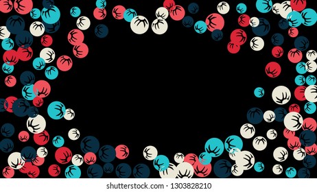 Cute Floral Pattern with Simple Stylized Berries for Greeting Card or Poster. Naive Daisy Berries in Primitive Style. Vector Background for Spring or Summer Design.
