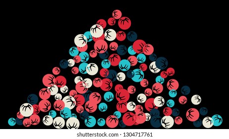 Cute Floral Pattern with Simple Stylized Berries for Greeting Card or Poster. Naive Daisy Berries in Primitive Style. Vector Background for Spring or Summer Design.
