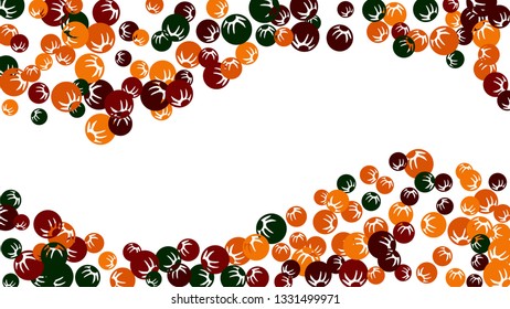 Cute Floral Pattern with Simple Stylized Berries for Greeting Card or Poster. Naive Daisy Berries in Primitive Style. Vector Background for Spring or Summer Design.

