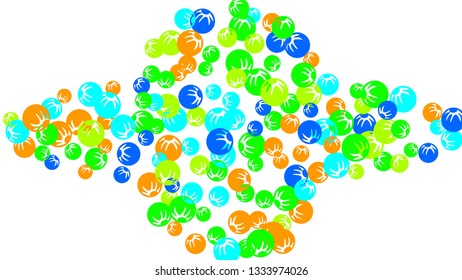 Cute Floral Pattern with Simple Stylized Berries for Greeting Card or Poster. Naive Daisy Berries in Primitive Style. Vector Background for Spring or Summer Design.

