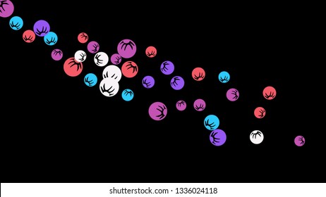 Cute Floral Pattern with Simple Stylized Berries for Greeting Card or Poster. Naive Daisy Berries in Primitive Style. Vector Background for Spring or Summer Design.

