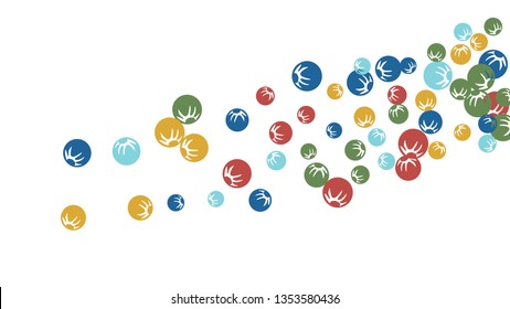 Cute Floral Pattern with Simple Stylized Berries for Greeting Card or Poster. Naive Daisy Berries in Primitive Style. Vector Background for Spring or Summer Design.

