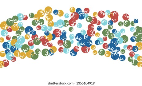 Cute Floral Pattern with Simple Stylized Berries for Greeting Card or Poster. Naive Daisy Berries in Primitive Style. Vector Background for Spring or Summer Design.
