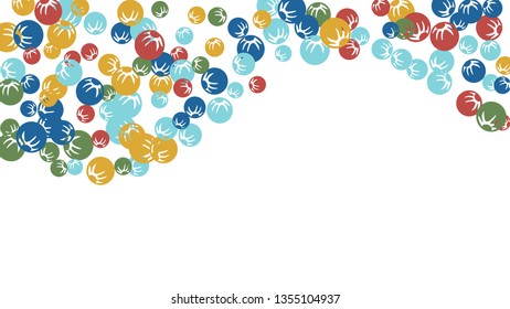 Cute Floral Pattern with Simple Stylized Berries for Greeting Card or Poster. Naive Daisy Berries in Primitive Style. Vector Background for Spring or Summer Design.

