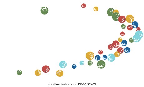 Cute Floral Pattern with Simple Stylized Berries for Greeting Card or Poster. Naive Daisy Berries in Primitive Style. Vector Background for Spring or Summer Design.
