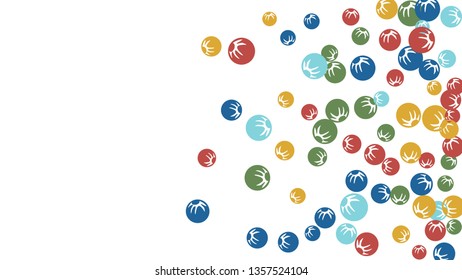 Cute Floral Pattern with Simple Stylized Berries for Greeting Card or Poster. Naive Daisy Berries in Primitive Style. Vector Background for Spring or Summer Design.
