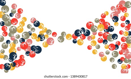 Cute Floral Pattern with Simple Stylized Berries for Greeting Card or Poster. Naive Daisy Berries in Primitive Style. Vector Background for Spring or Summer Design.

