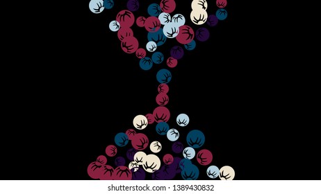 Cute Floral Pattern with Simple Stylized Berries for Greeting Card or Poster. Naive Daisy Berries in Primitive Style. Vector Background for Spring or Summer Design.
