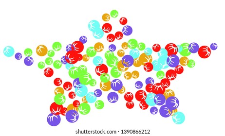 Cute Floral Pattern with Simple Stylized Berries for Greeting Card or Poster. Naive Daisy Berries in Primitive Style. Vector Background for Spring or Summer Design.
