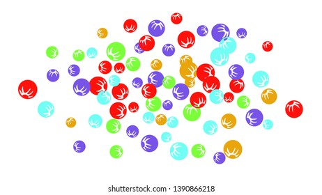 Cute Floral Pattern with Simple Stylized Berries for Greeting Card or Poster. Naive Daisy Berries in Primitive Style. Vector Background for Spring or Summer Design.
