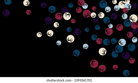 Cute Floral Pattern with Simple Stylized Berries for Greeting Card or Poster. Naive Daisy Berries in Primitive Style. Vector Background for Spring or Summer Design.
